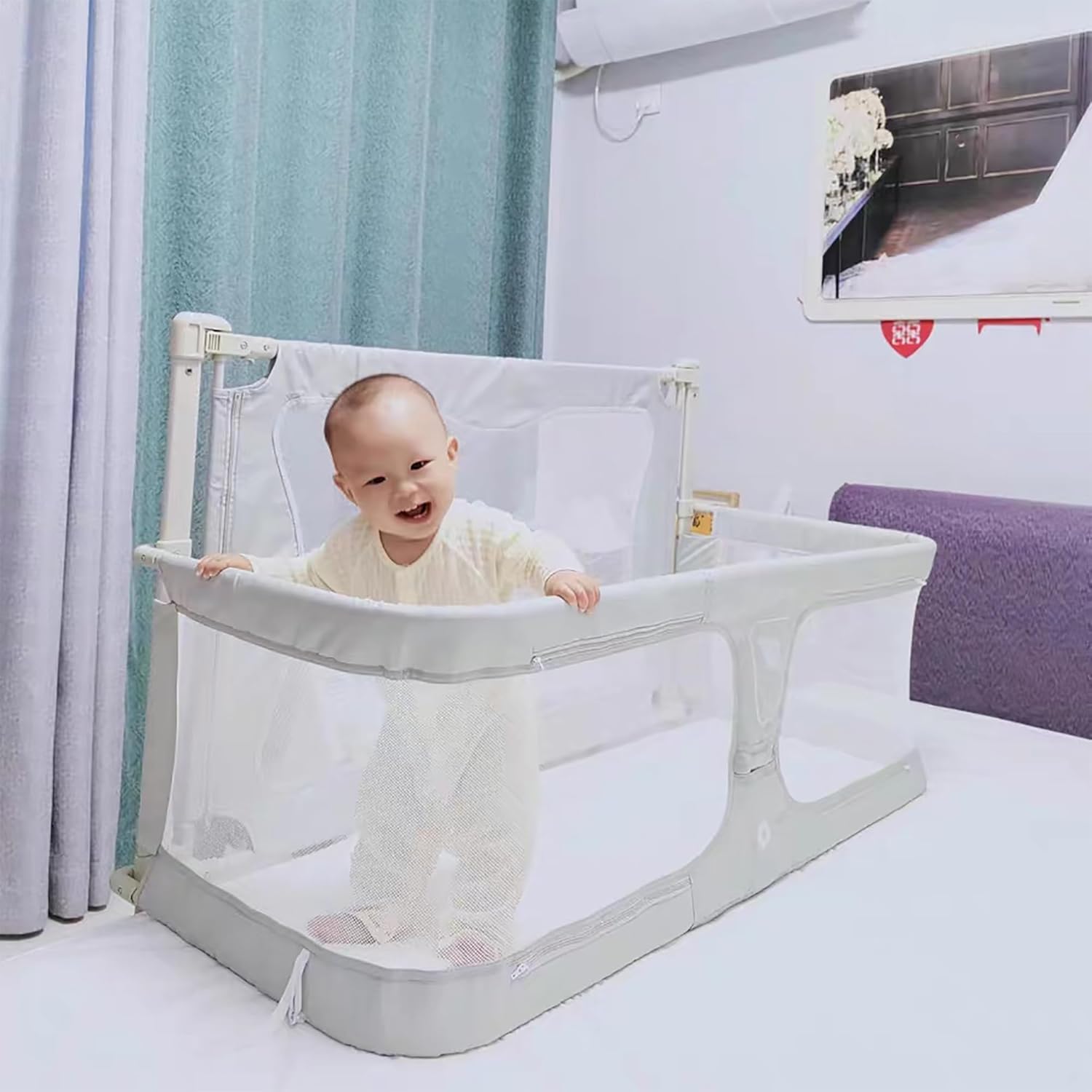 ベッドサイドベビーベッド - 3 in 1 ベビーバシネットベッド